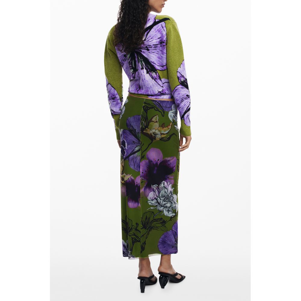 Desigual Verde Women Skirt with Elastic Waist