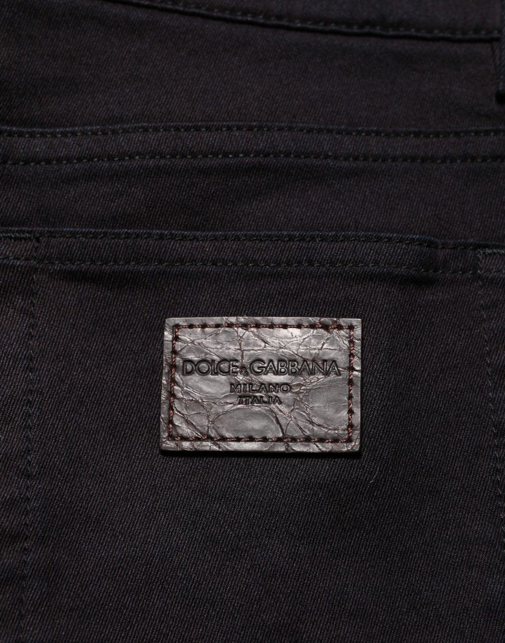 Dolce & Gabbana Black Cotton Blend Skinny Men Trouser Pants