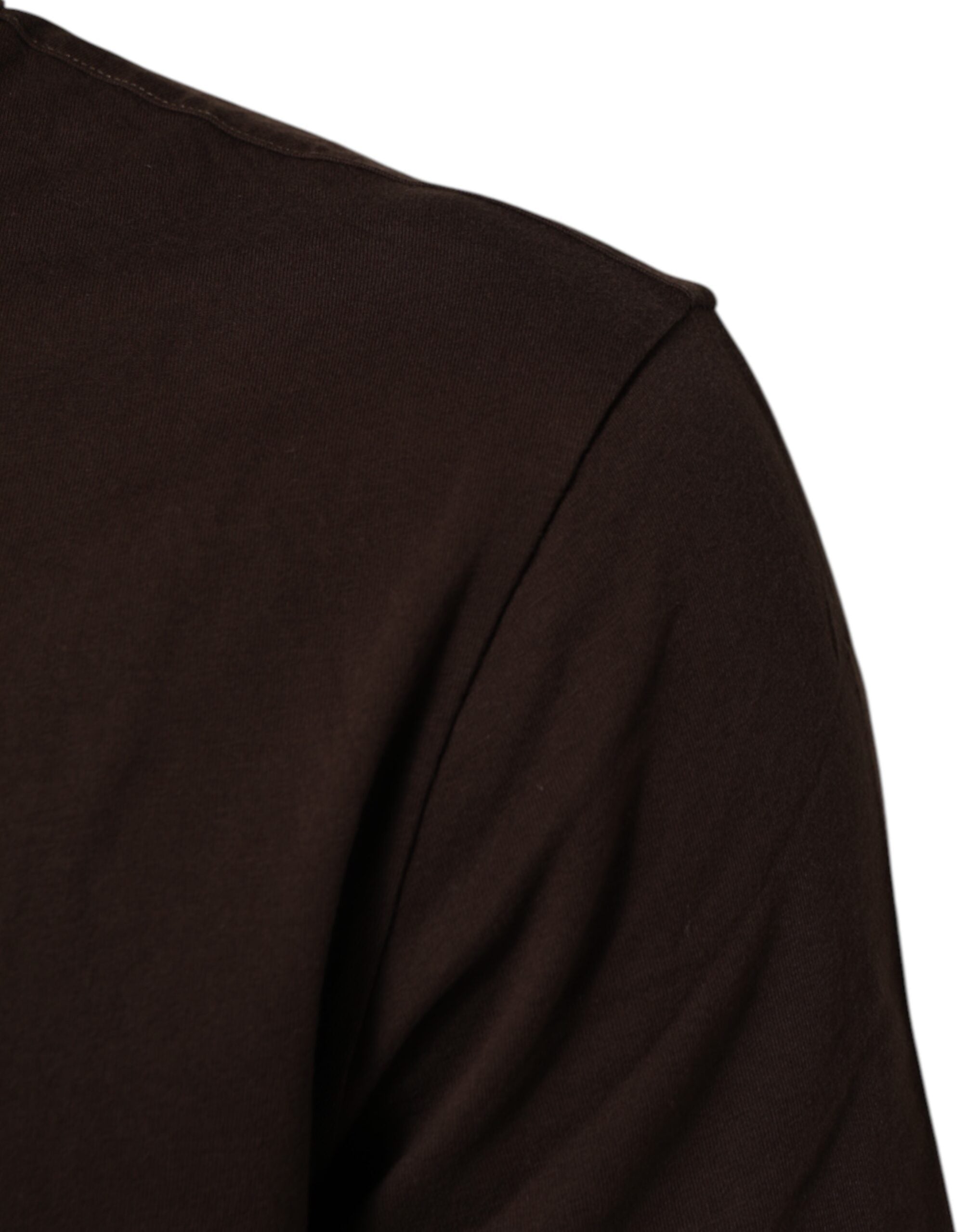 Pre-Owned Dolce & Gabbana Brown Coin Laurel Print Men Crew Neck T-shirt