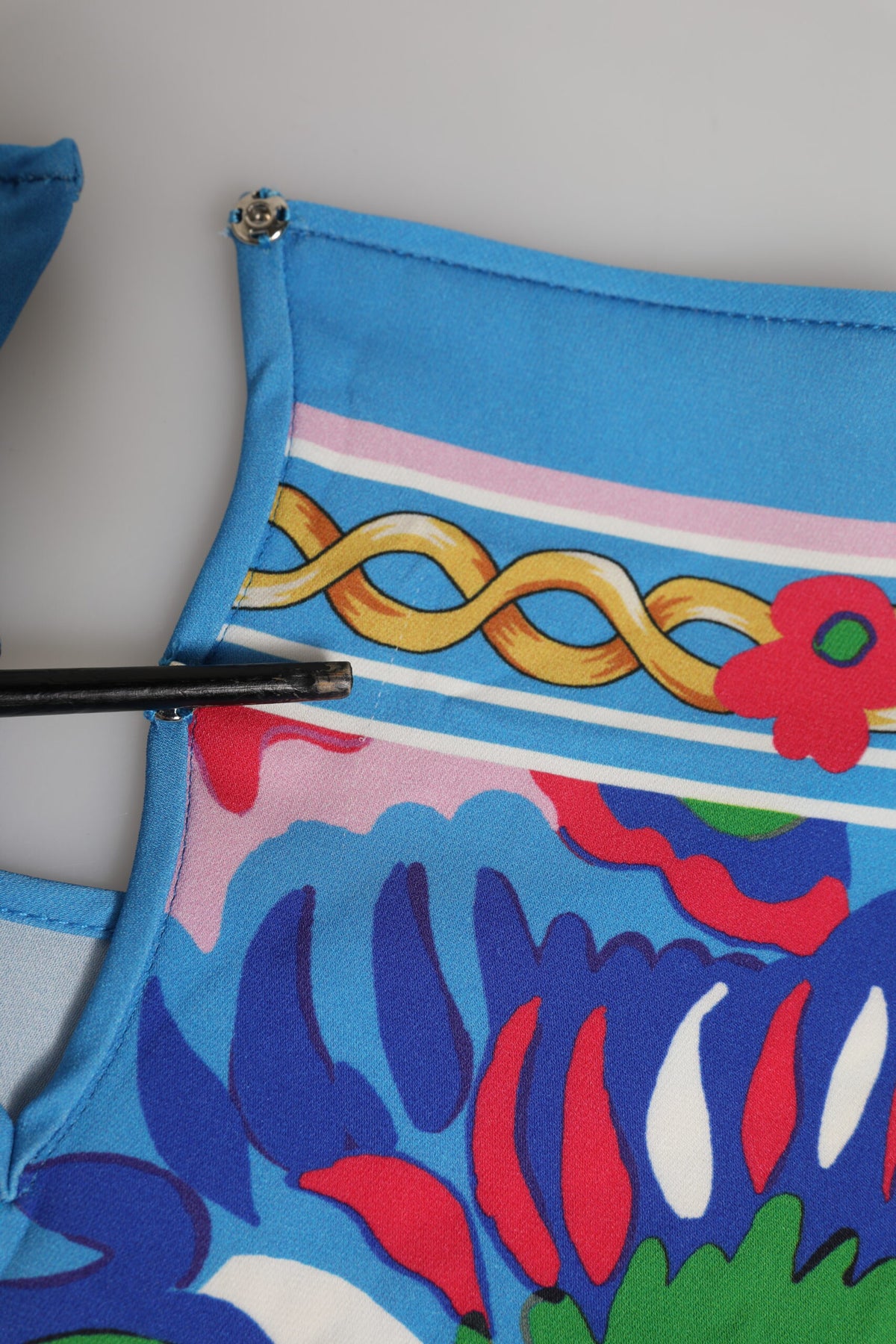 Dolce & Gabbana Multicolor Floral Printed Tunic Blouse Top