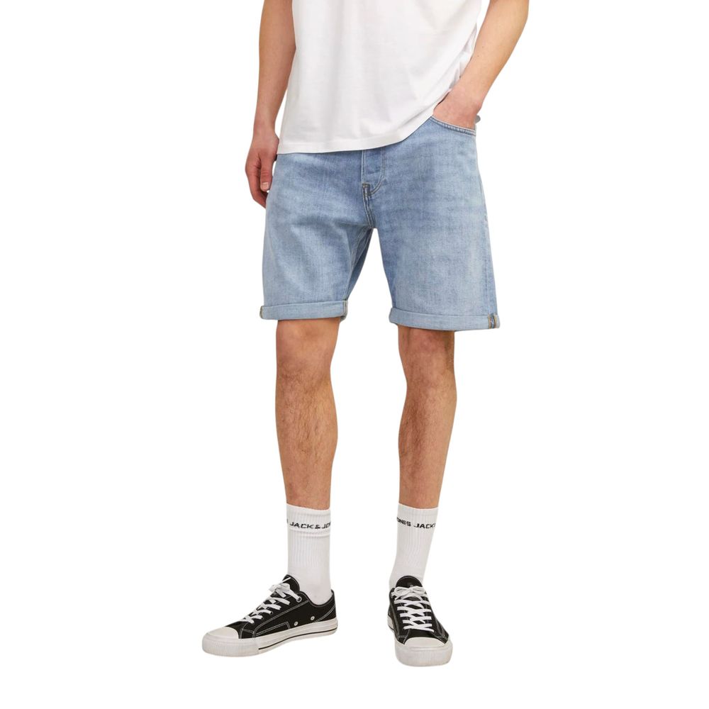 Jack Jones Light Blue Cotton Bermuda Shorts