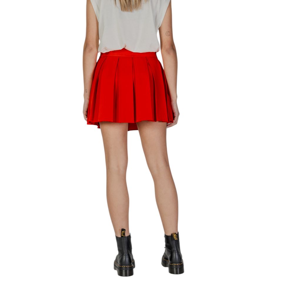 Only Red Recycled Mini Skirt