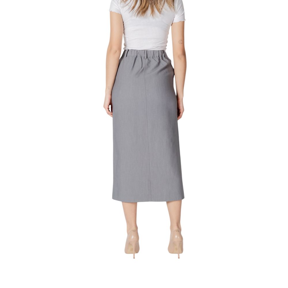 ICHI Gray Long Skirt