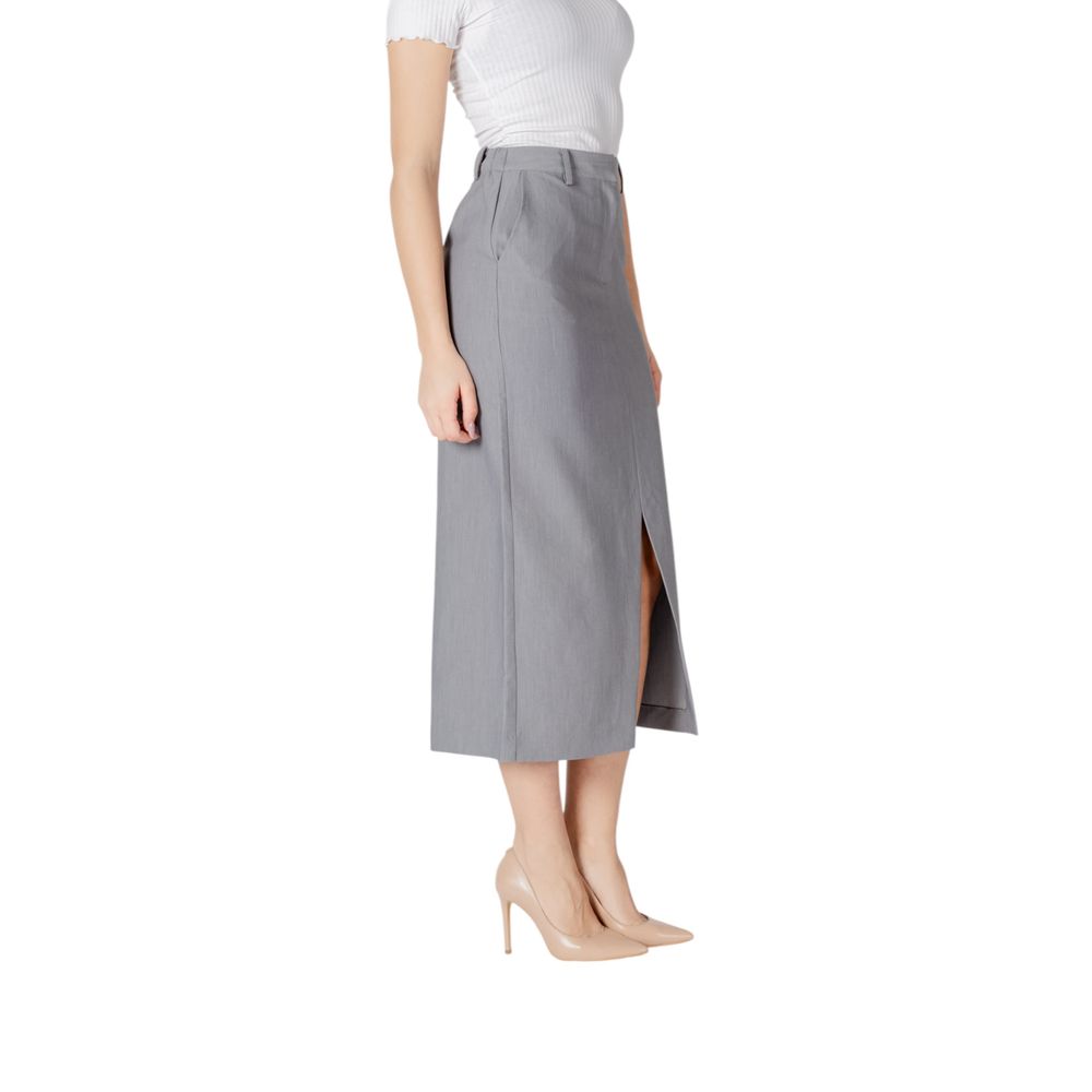 ICHI Gray Long Skirt