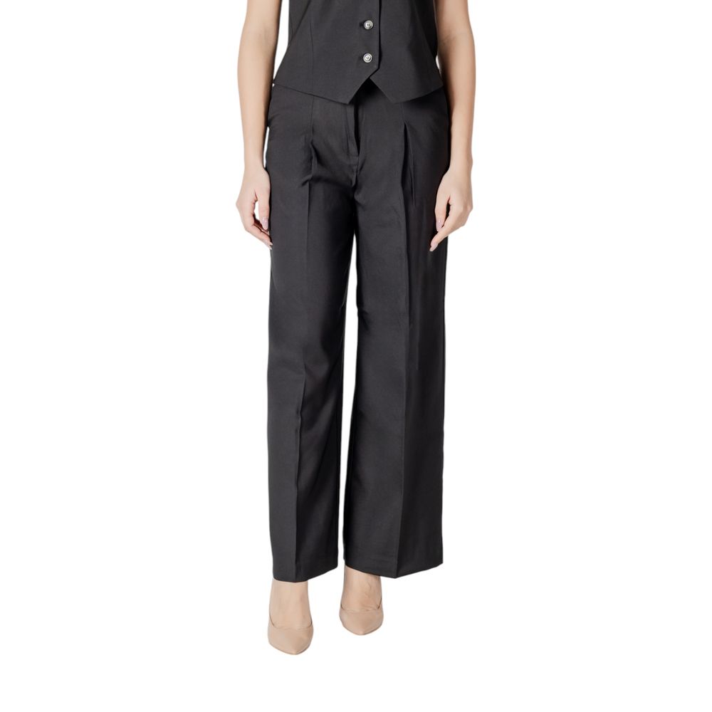 ICHI Black Casual Pants