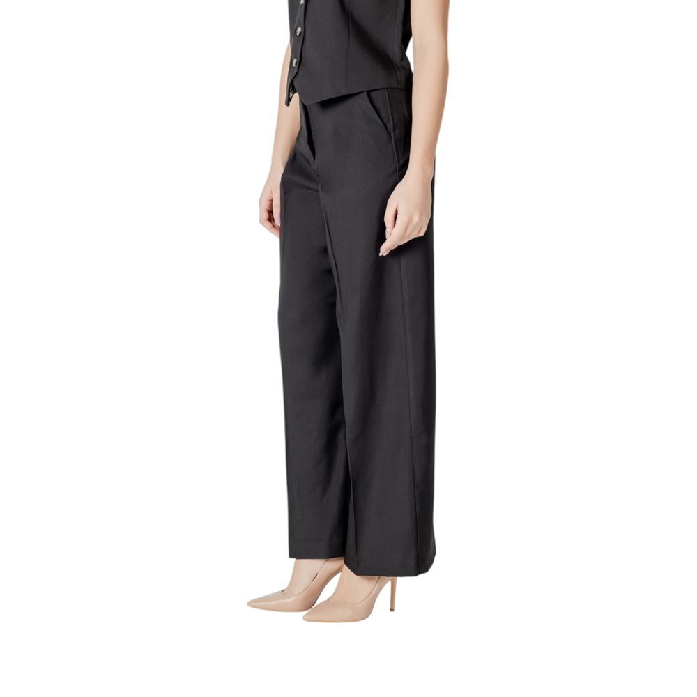ICHI Black Casual Pants