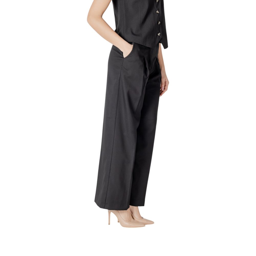 ICHI Black Casual Pants
