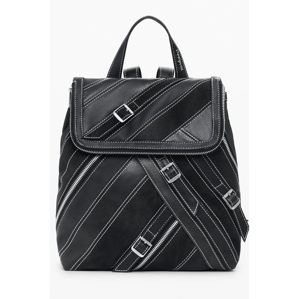 Desigual Black Women Backpack