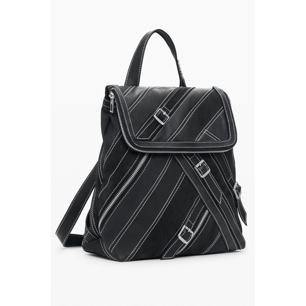 Desigual Black Women Backpack