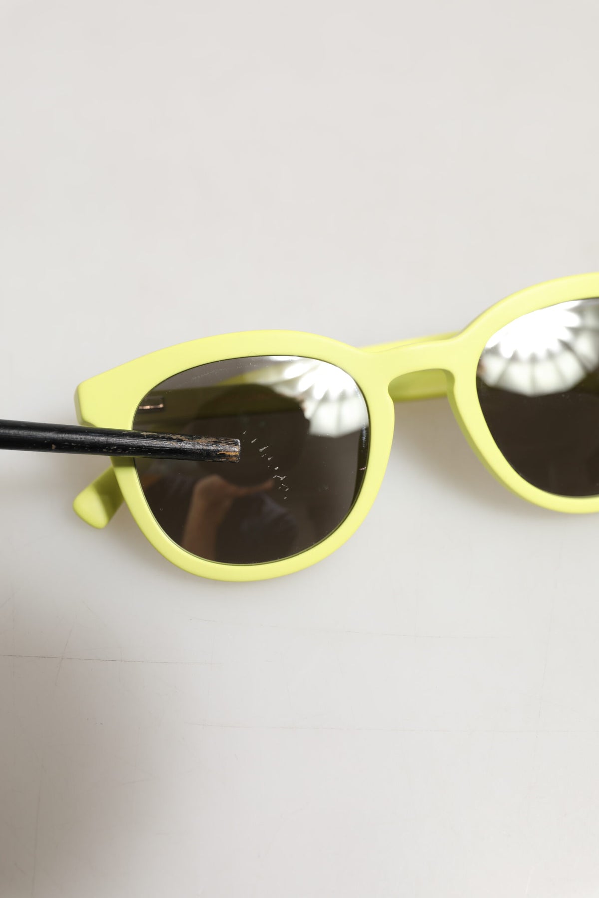 Dolce & Gabbana DG4324 Yellow Framed Mirrored Lenses Eyewear Sunglasses