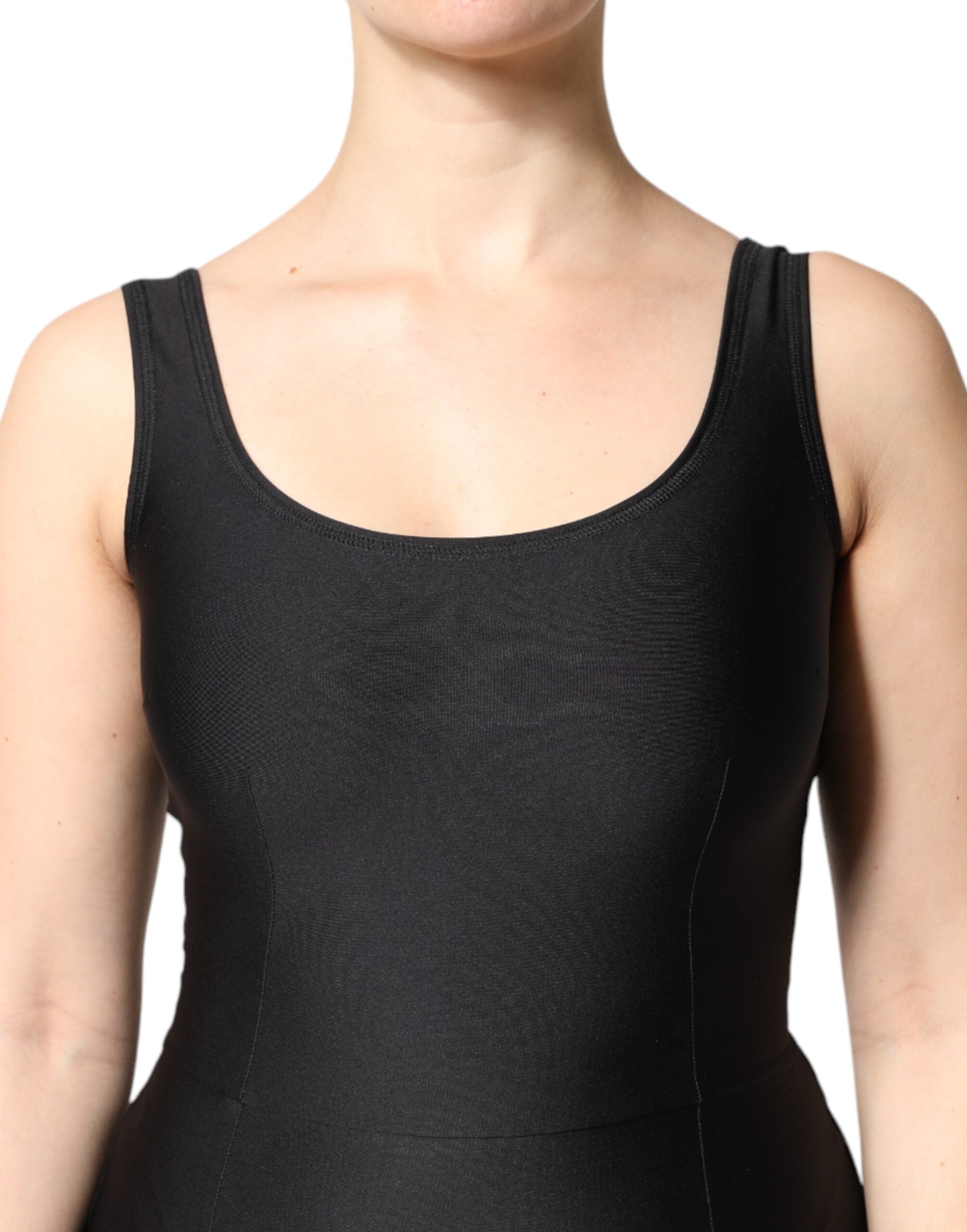 Pre-Owned Dolce & Gabbana Black Sleeveless Bodycon Women Jumpsuit Dress