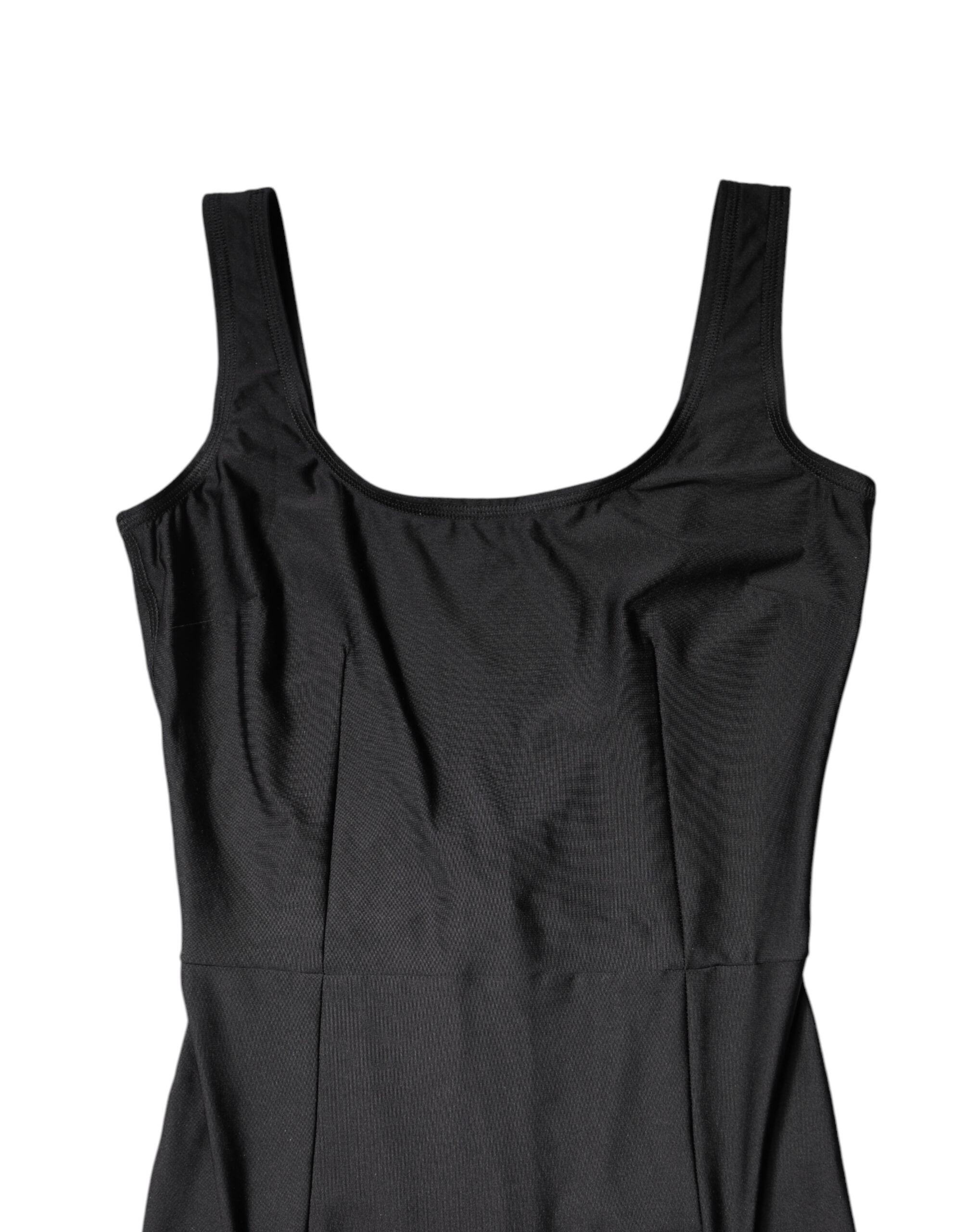 Pre-Owned Dolce & Gabbana Black Sleeveless Bodycon Women Jumpsuit Dress