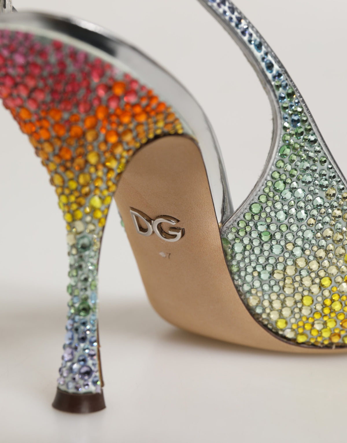 New Dolce & Gabbana Sequin Slingback Pumps Shoes