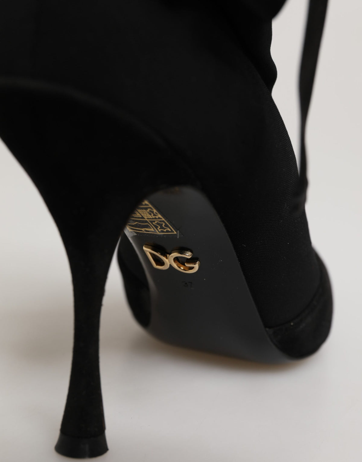 New Dolce & Gabbana Black Stiletto Heels Lace Up Boots Shoes