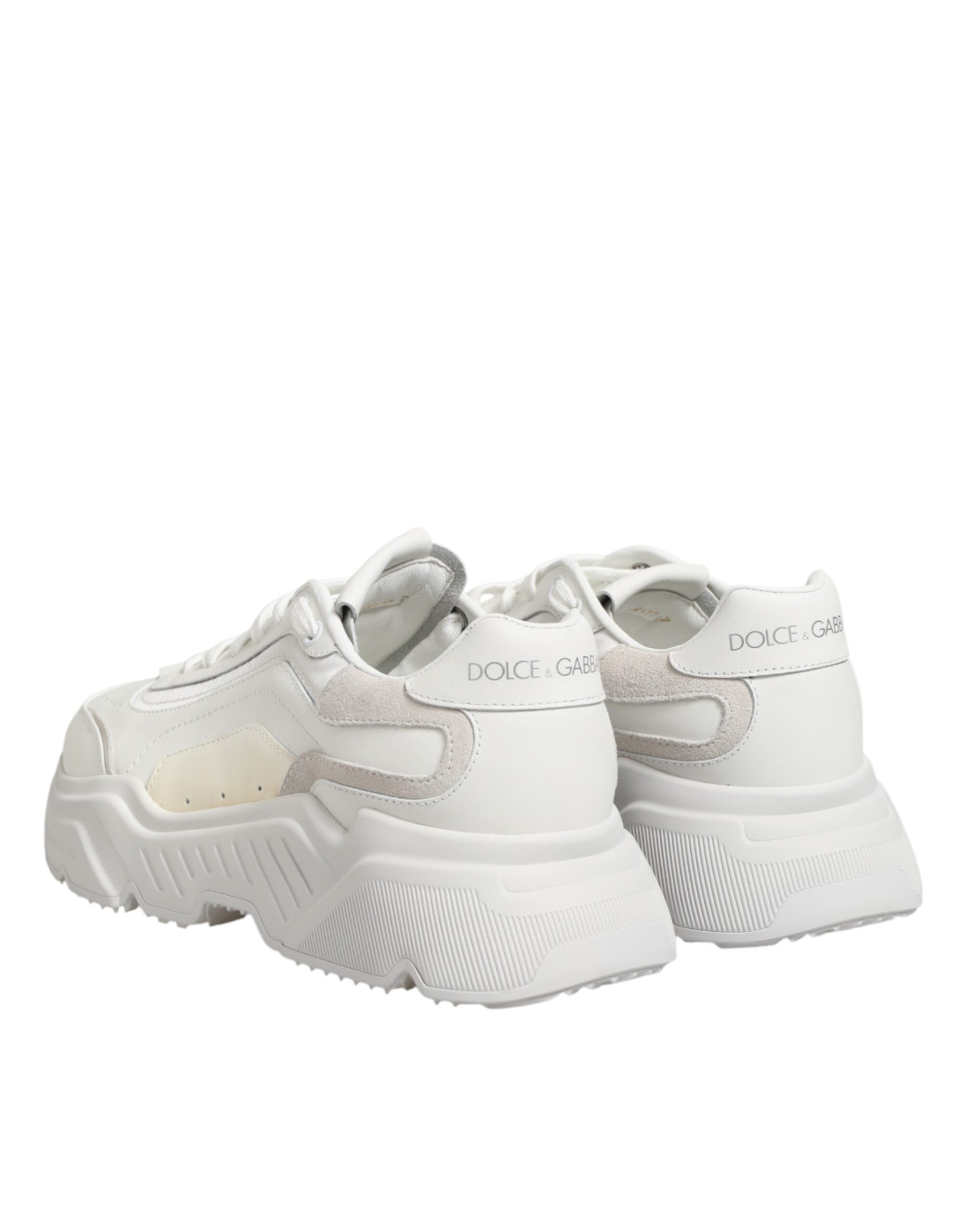 Pre-Owned Dolce & Gabbana White Leather Daymaster Low Top Sneakers Shoes