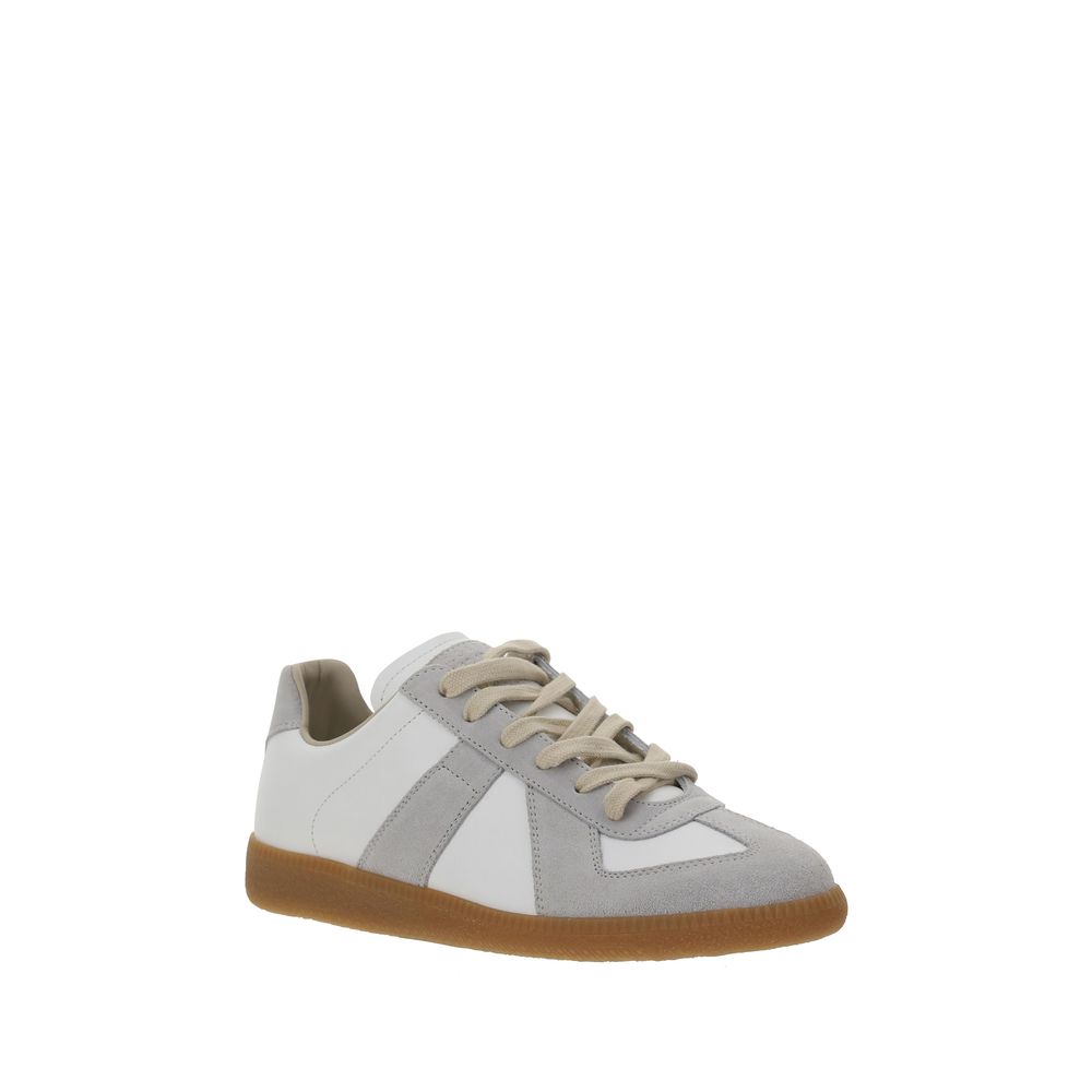 Maison Margiela White Leather Low Top Sneakers
