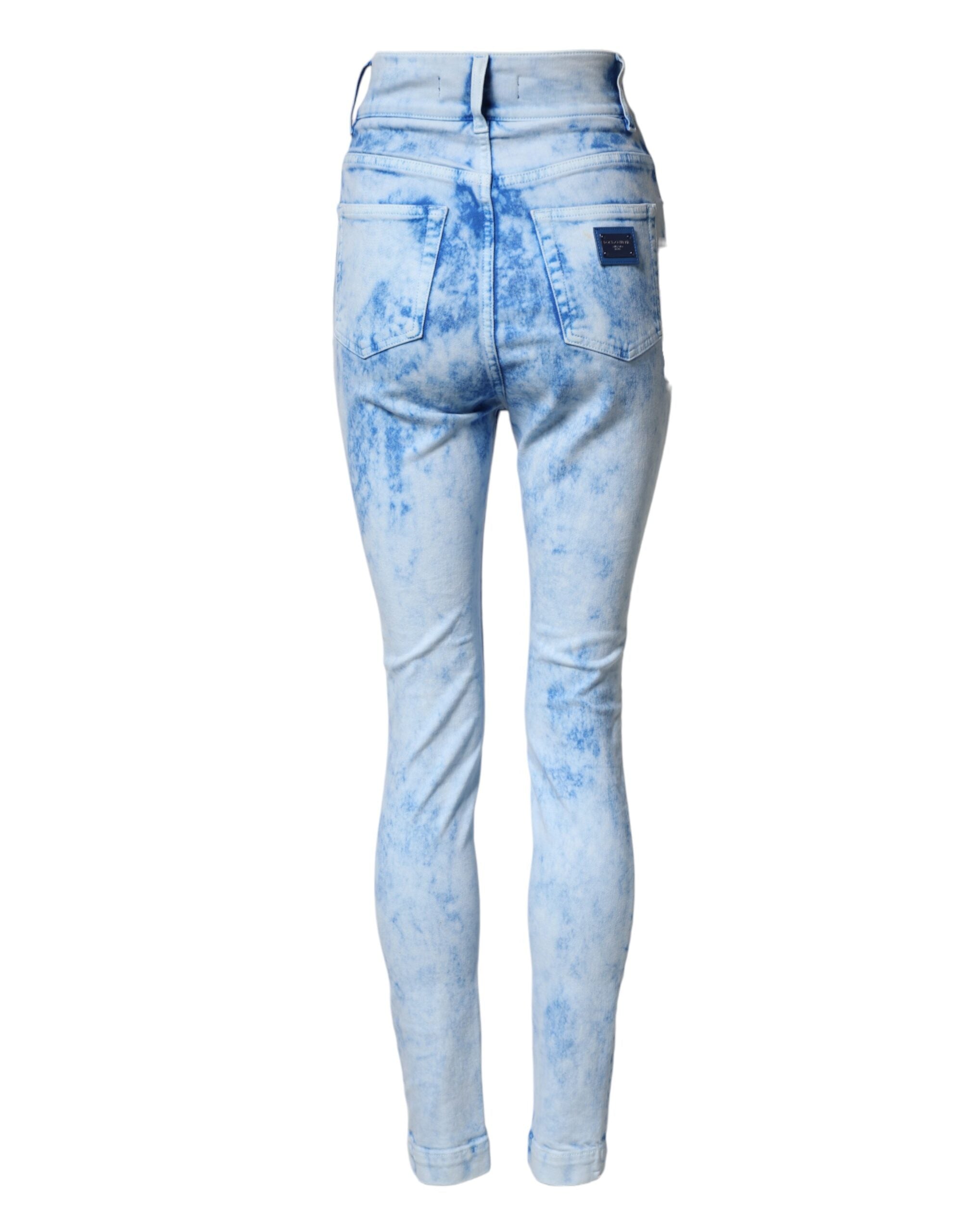 Pre-Owned Dolce & Gabbana Light Blue High Waist Skinny Denim Jeans