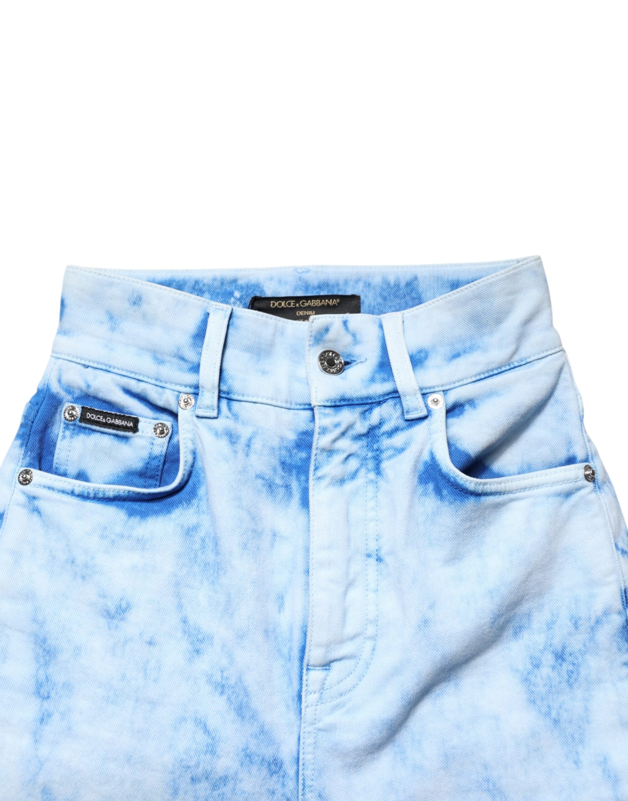 Pre-Owned Dolce & Gabbana Light Blue High Waist Skinny Denim Jeans