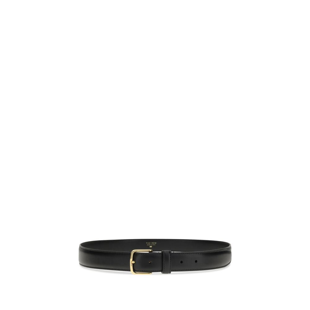The Row Black Leather Regular Belt
