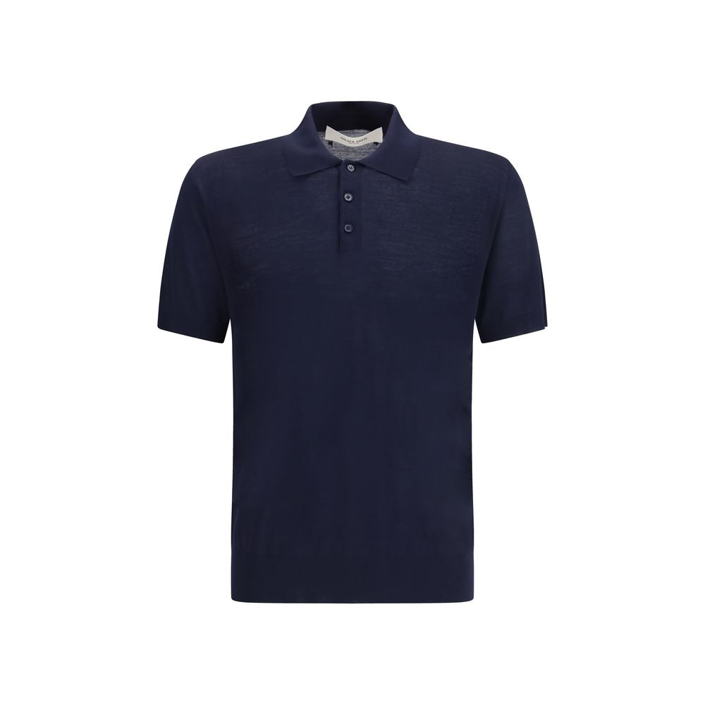 Golden Goose Blue Wool Oves Aries Polo Shirt