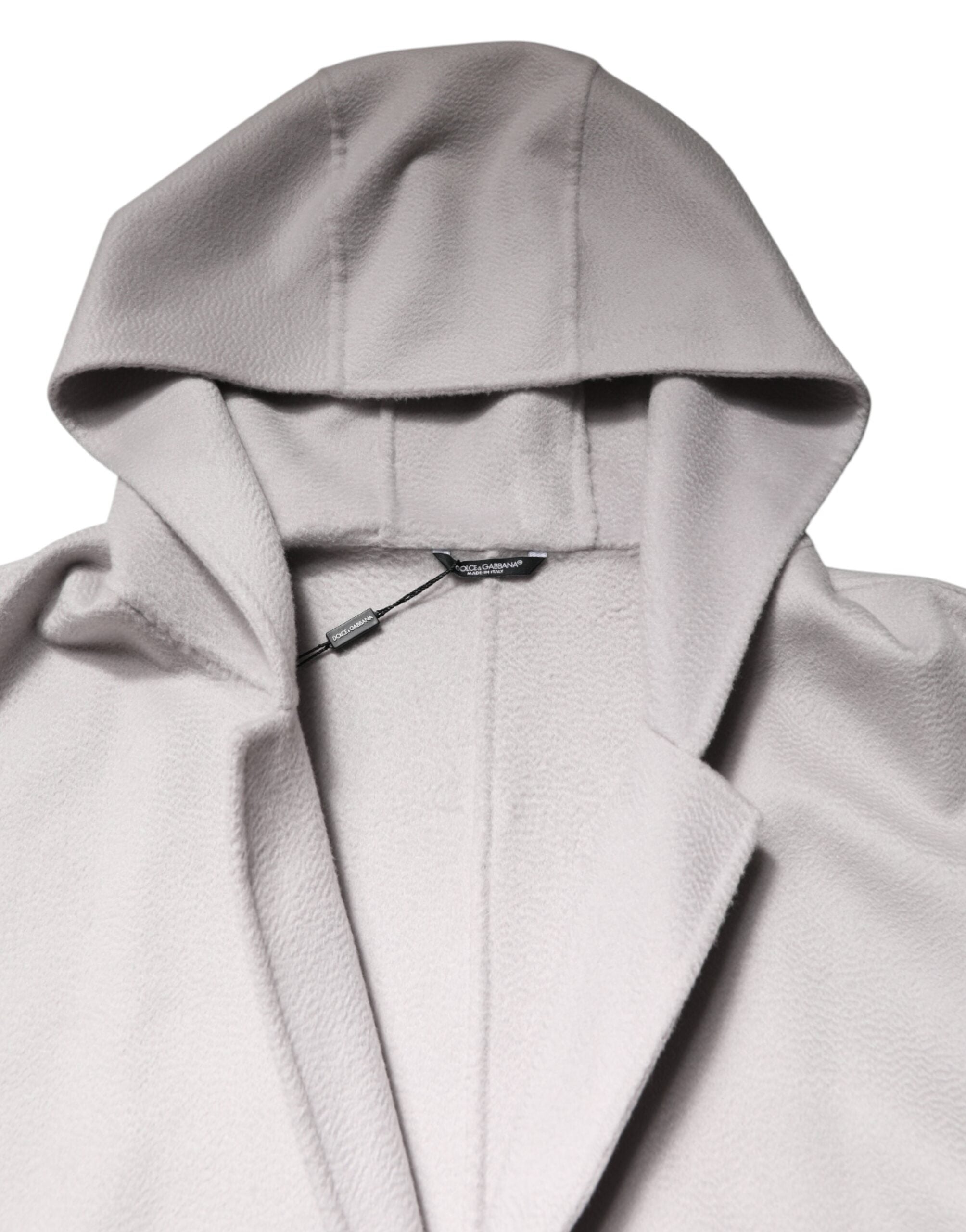 Dolce & Gabbana Off White Belted Long Trench Coat Men Jacket