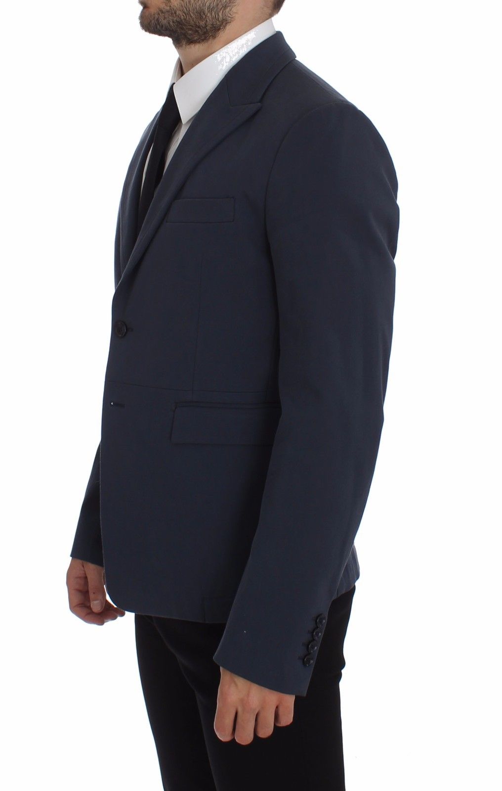 Dolce & Gabbana Blue Cotton Stretch Casual Blazer - PreLoved & Luxe
