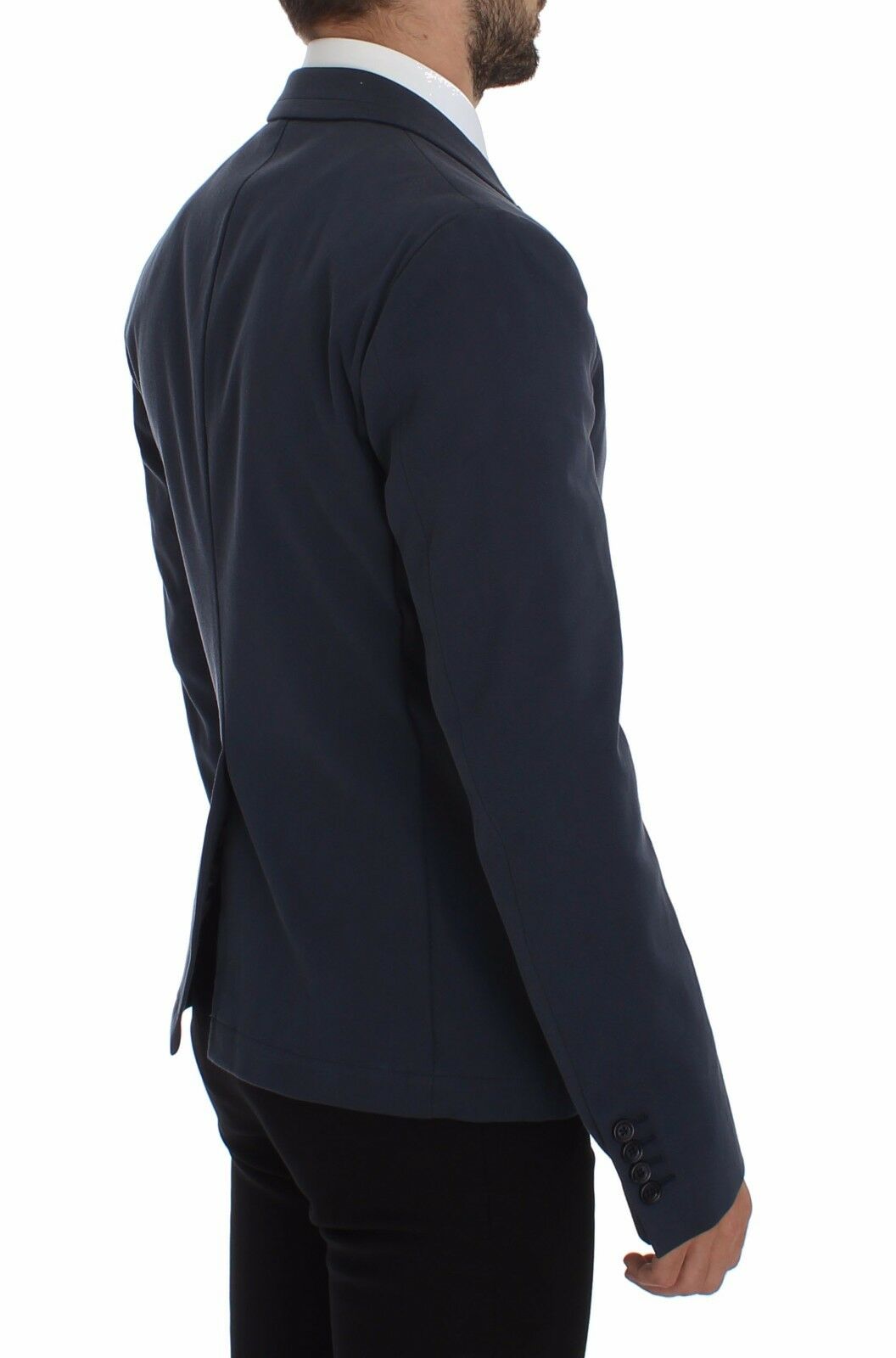 Dolce & Gabbana Blue Cotton Stretch Casual Blazer - PreLoved & Luxe