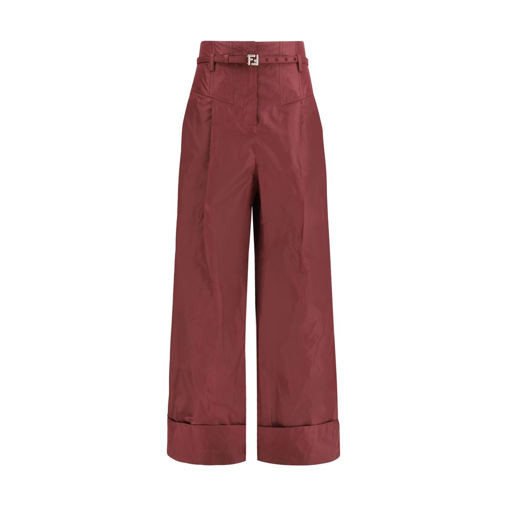 Fendi Bordeaux Silk Dress Pants - PreLoved & Luxe