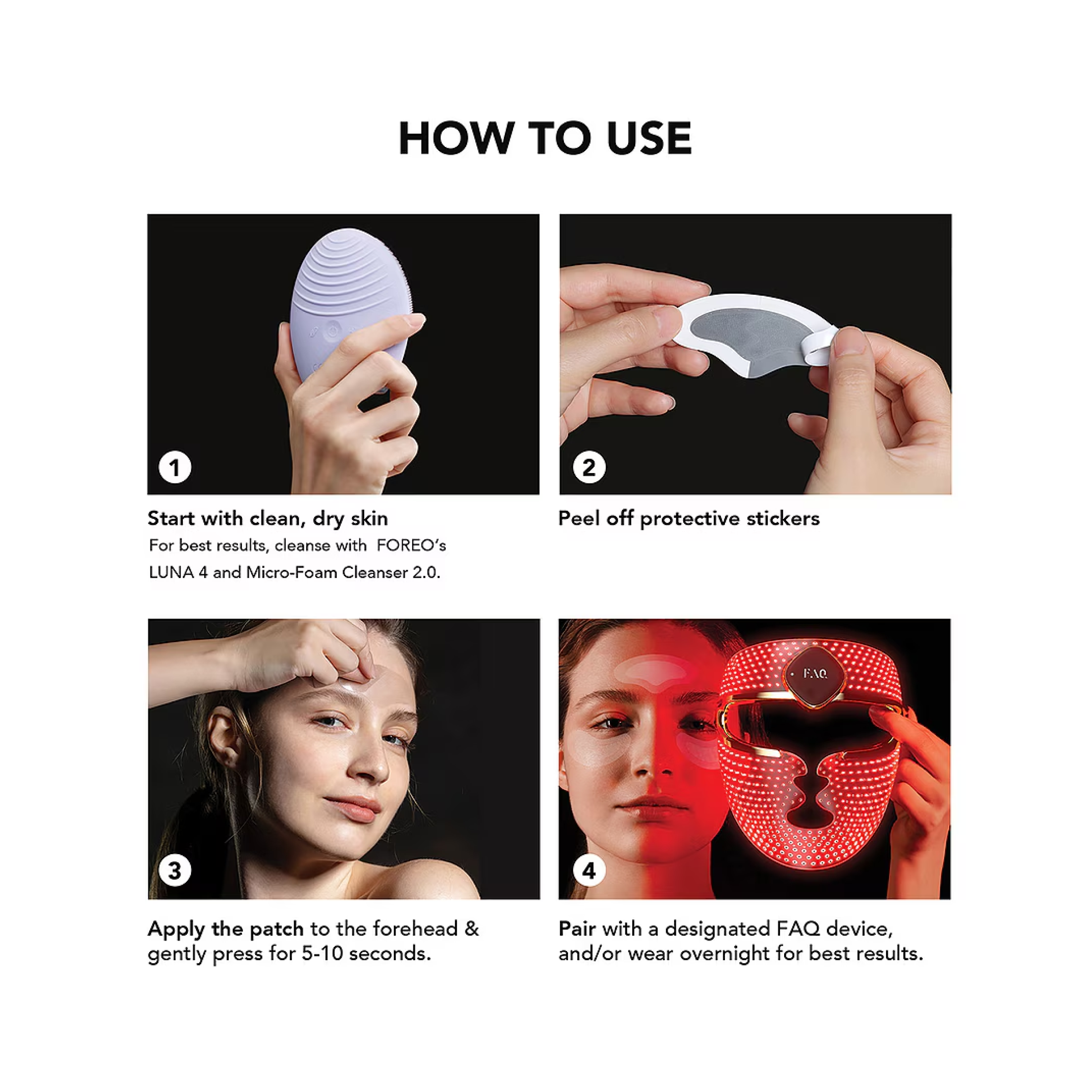 FOREO FAQ Microneedling Patches For Forehead (3x)