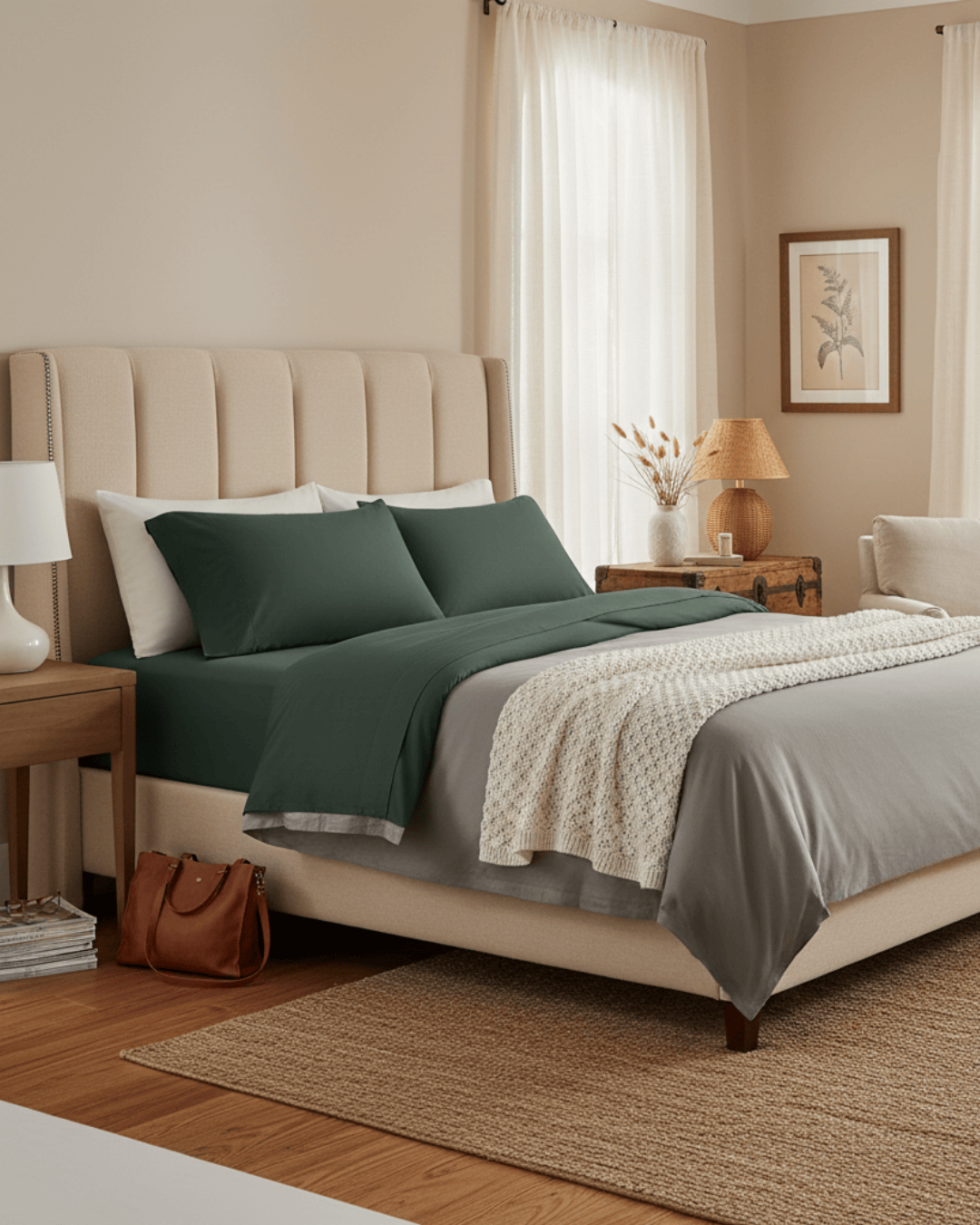 Refined Sateen Sheet Set – 100% Egyptian Cotton