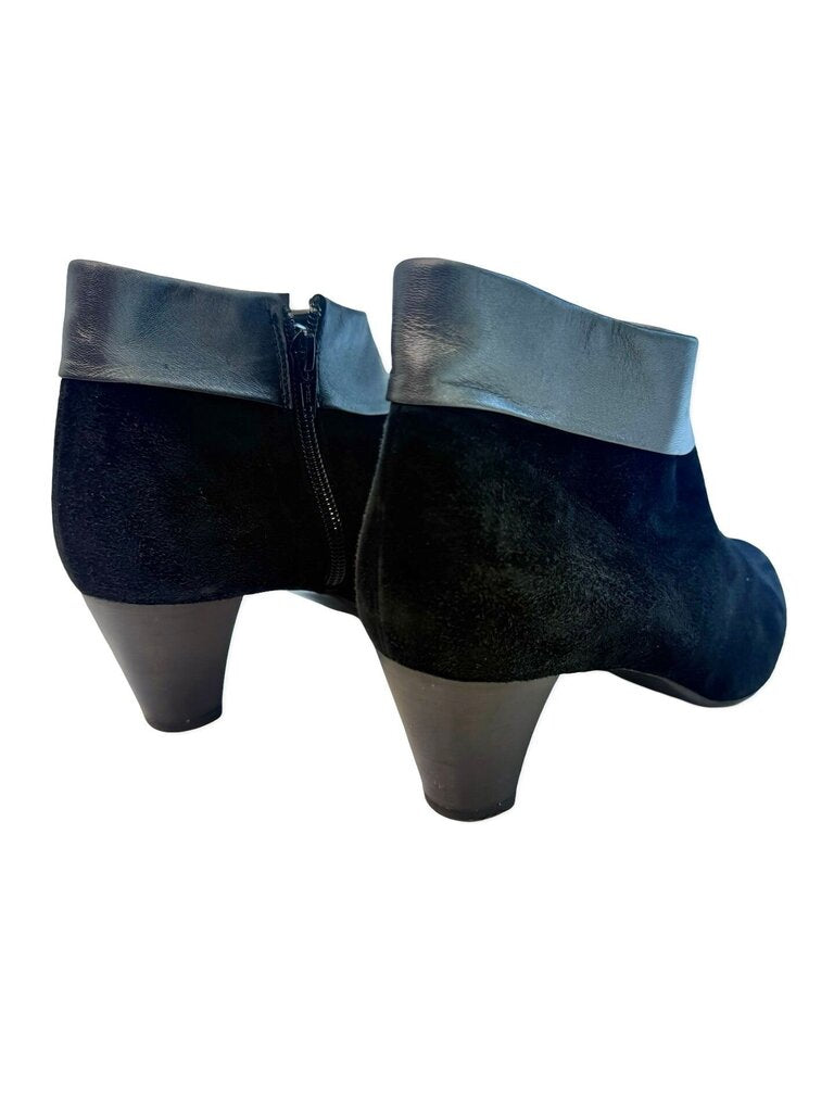 Salamander Black Suede Ankle Boots with Heels