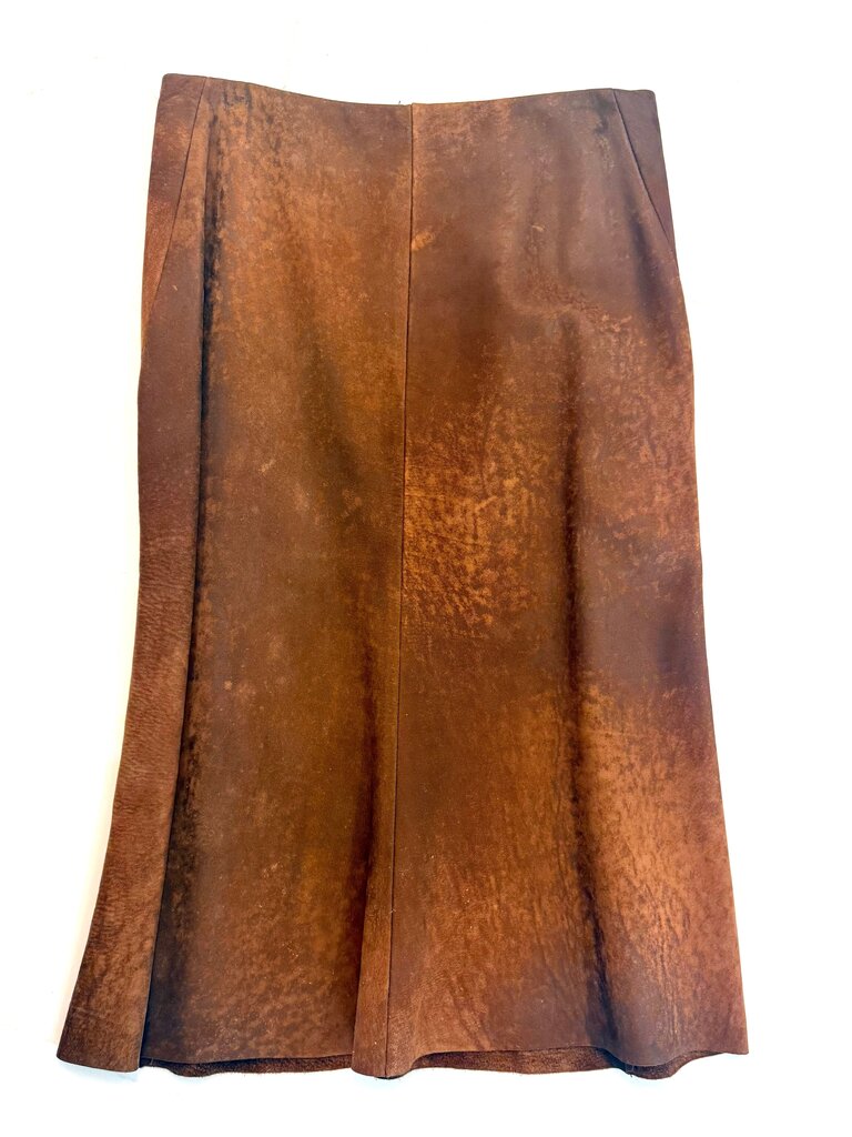 Massimo Dutti Brown Suede Skirt