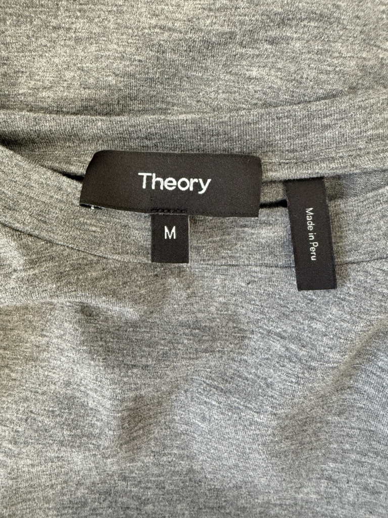 Pre-Owned Theory Gray Short Sleeve T-Shirt    New