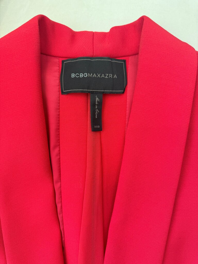 Pre-Owned BCBGMAXAZRIA Red Sleeveless Blazer    New