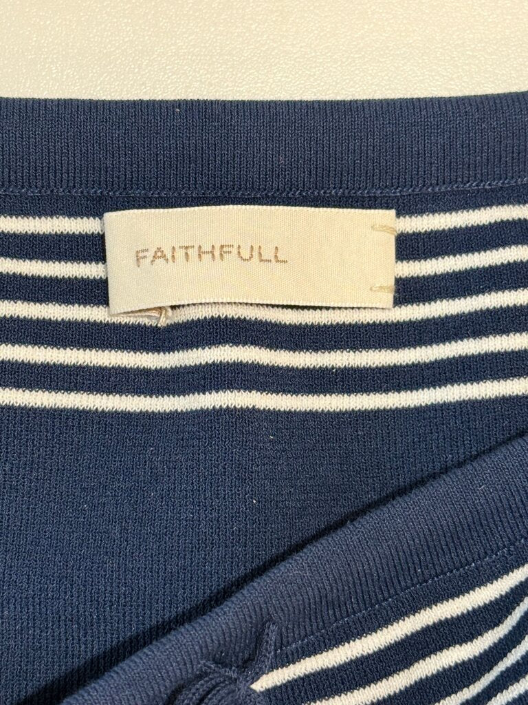 Faithfull Arlette Navy Strapless Top