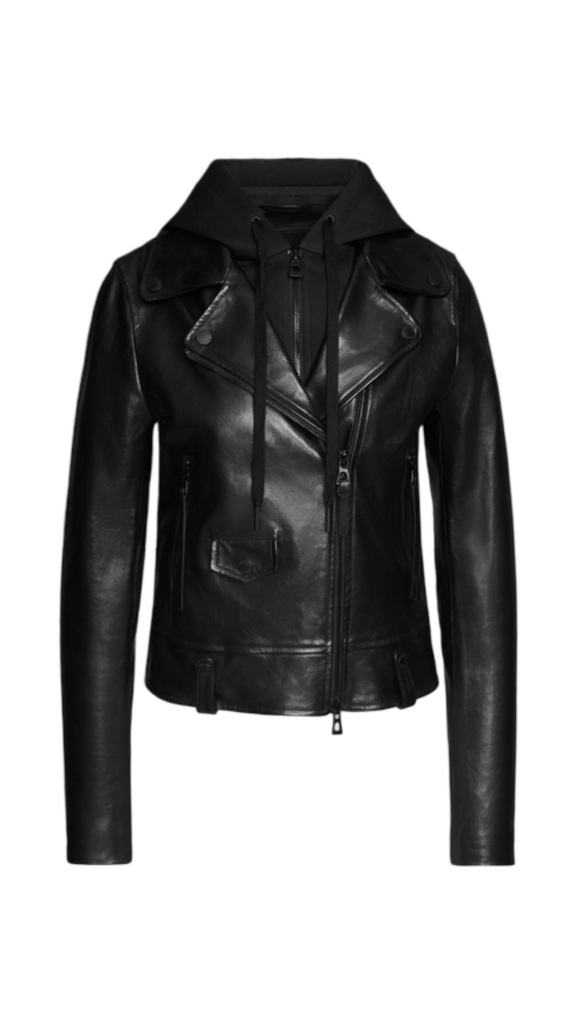 Rudsak Black Malak Leather Moto Jacket