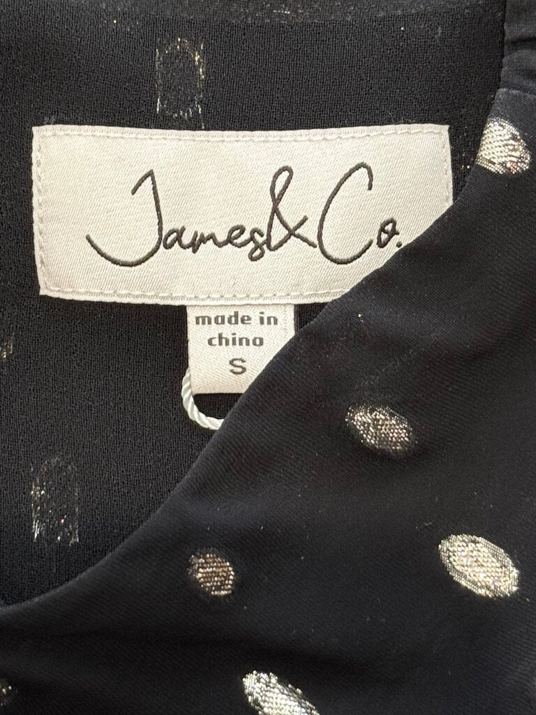 Pre-Owned James & Co. Black ‘Glitter Suspenders’ Layered Tank Top    New