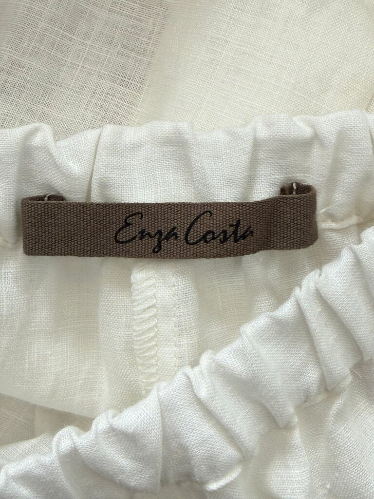 Enza Costa White Linen Everywhere Pants