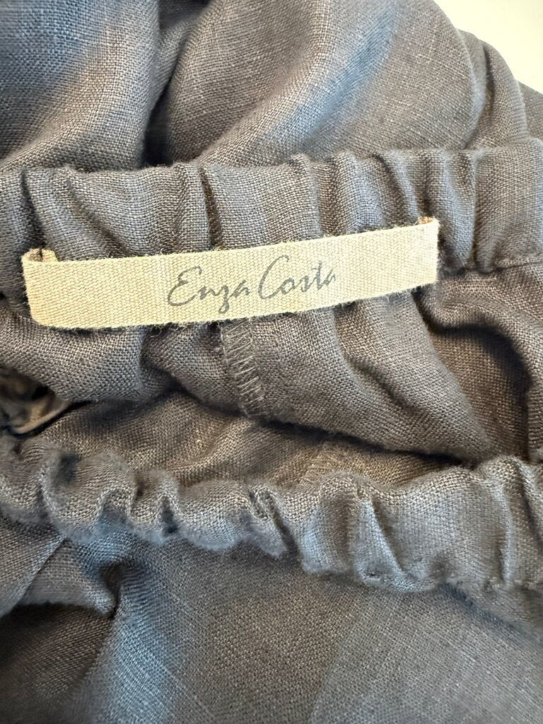 Enza Costa Black Linen Everywhere Pants