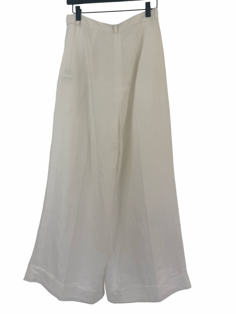 Faithfull the Brand Linen Wide-Leg Clove Trousers