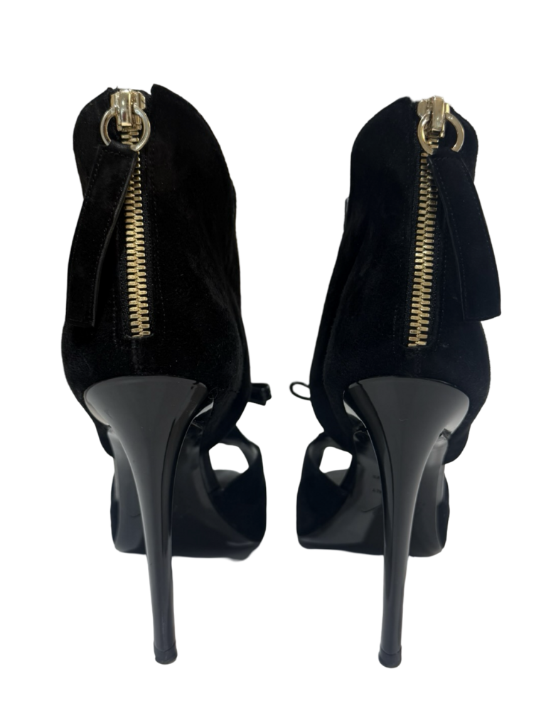 Roger Vivier Black Suede Heeled Booties