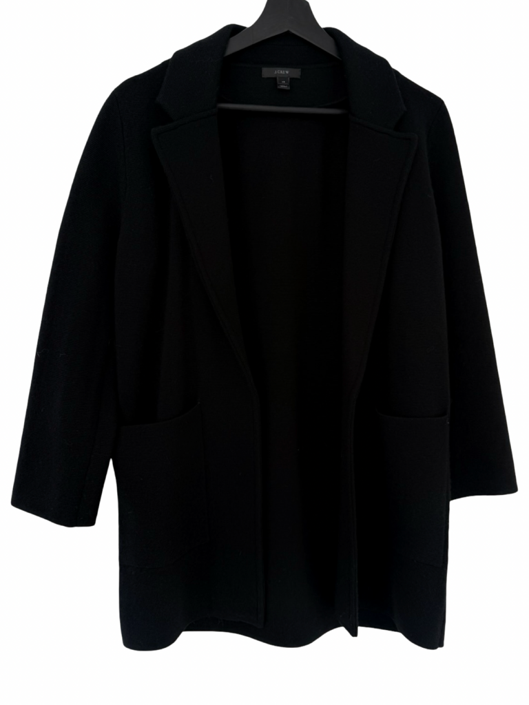 J.Crew Black Knit Coat