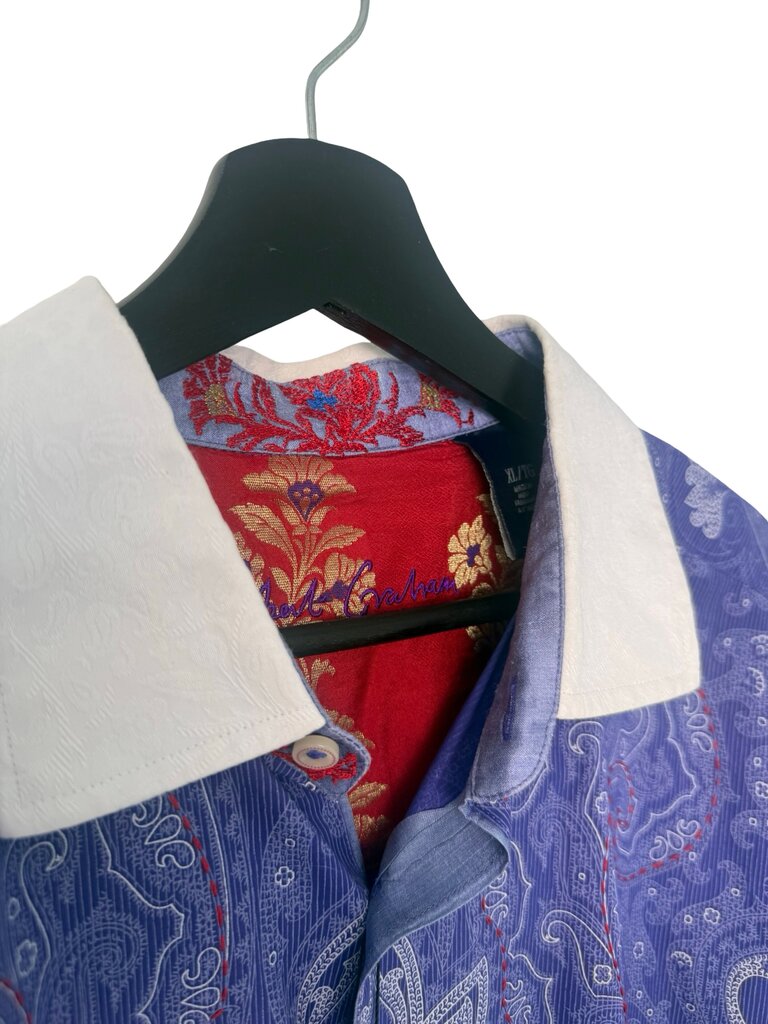 Men's Purple Paisley Long Sleeve Shirt