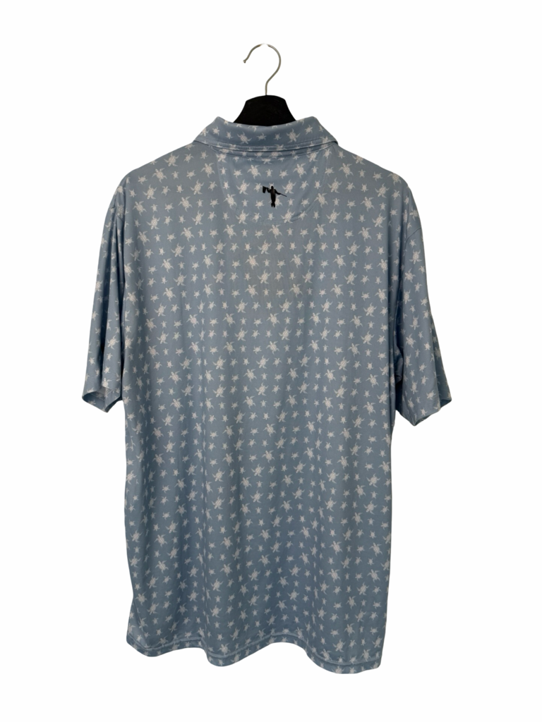 W. Brett Wilson Blue Turtle Print Polo