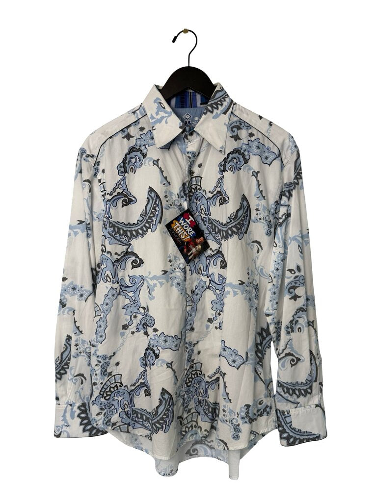 Robert Graham Long Sleeve Shirt with Blue Pattern