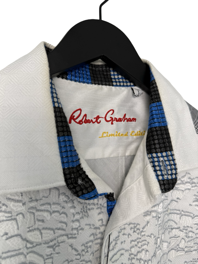 Robert Graham Limited Edition White and Grey Print Shirt
