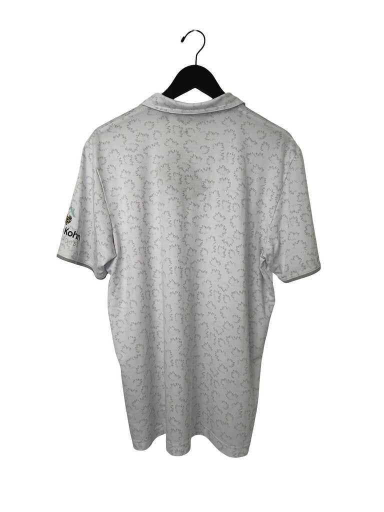 Travis Mathew Men's Gray Patterned Polo Shirt