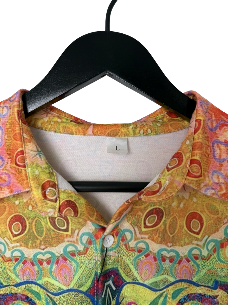 Colorful Mandala Print Long Sleeve Shirt