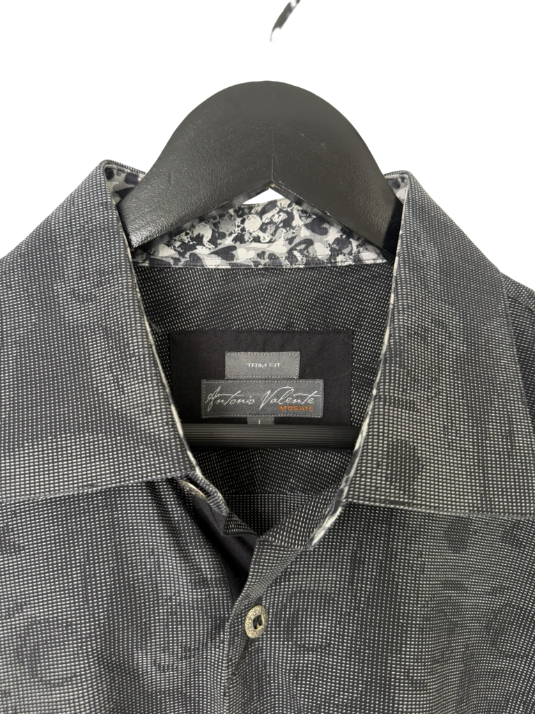 Antonio Valente Men's Skull Pattern Button-Up Shirt