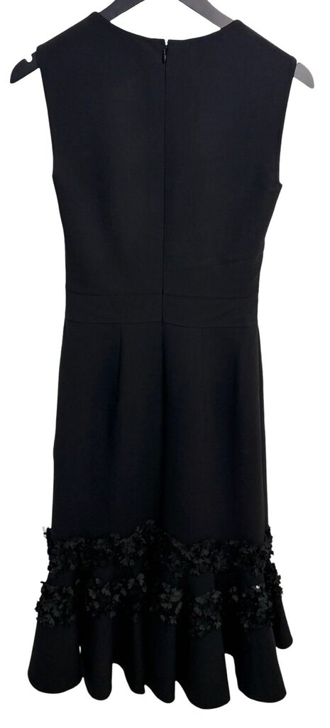 Pre-Owned Carolina Herrera Black Dress with Floral Hem Women's